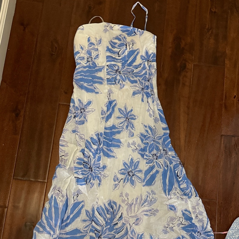 Lilly Pulitzer Blue and White Floral Dress